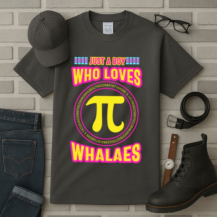 Just A Boy Who Loves Pi Whales Pi Day Tall T-Shirt