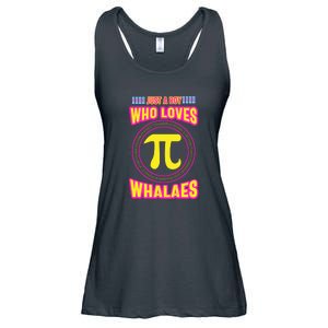 Just A Boy Who Loves Pi Whales Pi Day Ladies Essential Flowy Tank