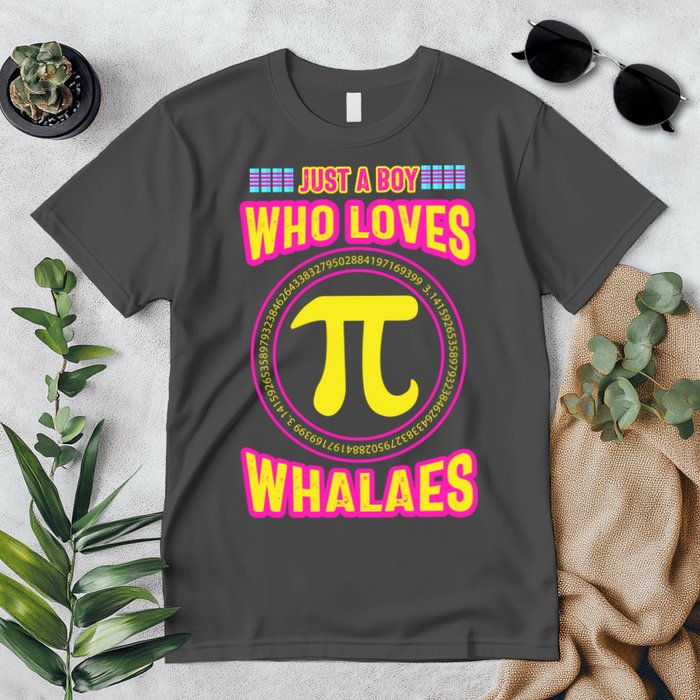 Just A Boy Who Loves Pi Whales Pi Day Premium T-Shirt