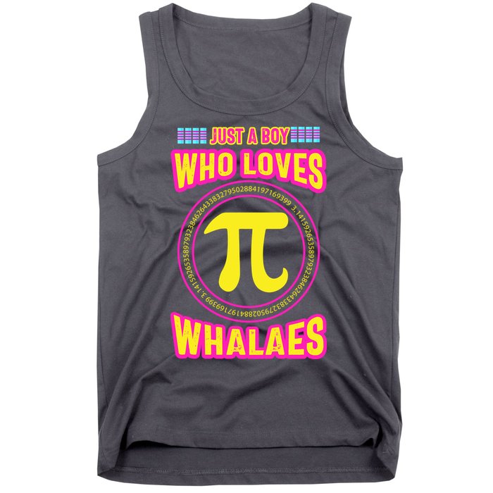 Just A Boy Who Loves Pi Whales Pi Day Tank Top
