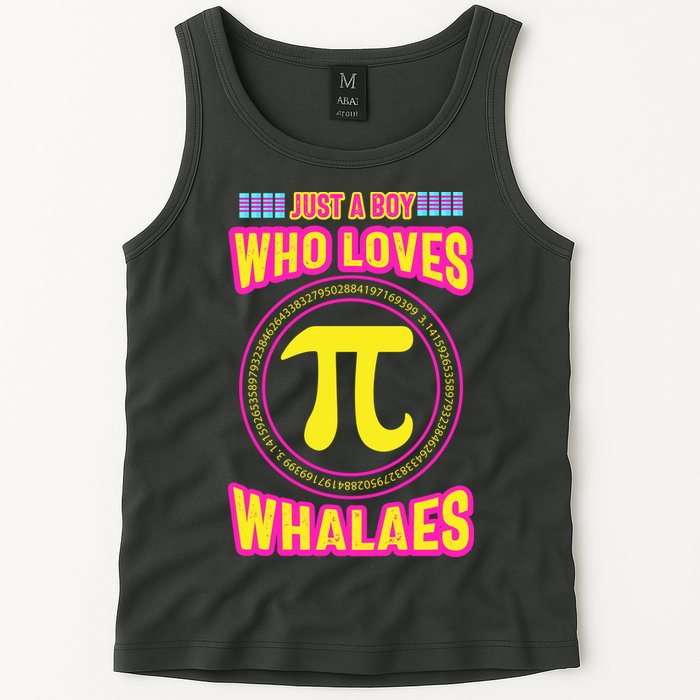 Just A Boy Who Loves Pi Whales Pi Day Tank Top