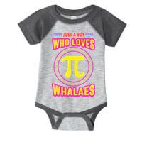 Just A Boy Who Loves Pi Whales Pi Day Infant Baby Jersey Bodysuit