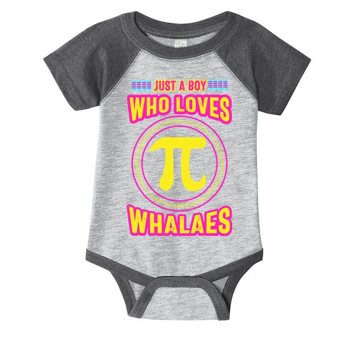 Just A Boy Who Loves Pi Whales Pi Day Infant Baby Jersey Bodysuit