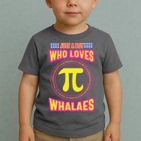 Just A Boy Who Loves Pi Whales Pi Day Toddler T-Shirt