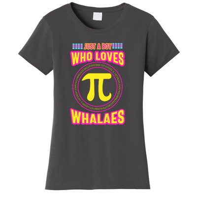 Just A Boy Who Loves Pi Whales Pi Day Women's T-Shirt