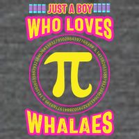 Just A Boy Who Loves Pi Whales Pi Day Womens T-Shirt
