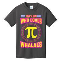 Just A Boy Who Loves Pi Whales Pi Day Kids T-Shirt