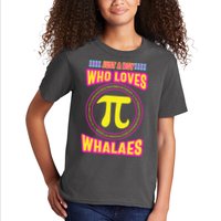 Just A Boy Who Loves Pi Whales Pi Day Kids T-Shirt