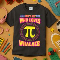 Just A Boy Who Loves Pi Whales Pi Day Kids T-Shirt