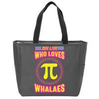 Just A Boy Who Loves Pi Whales Pi Day Zip Tote Bag