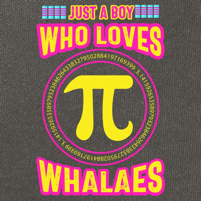 Just A Boy Who Loves Pi Whales Pi Day Cotton Canvas Backpack