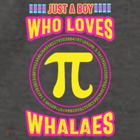 Just A Boy Who Loves Pi Whales Pi Day Vector Backpack