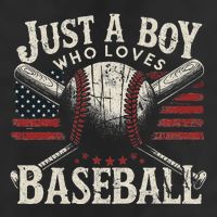 Just A Boy Who Loves Baseball 7 Panel Mesh Trucker Snapback Hat