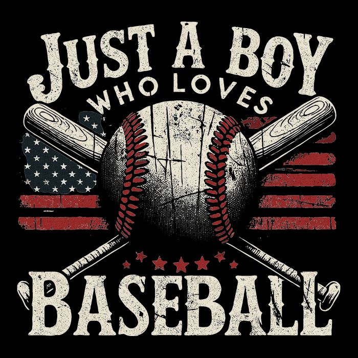 Just A Boy Who Loves Baseball Flatbill Hat