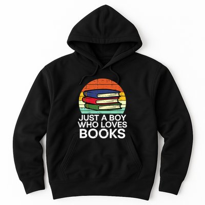 Just A Boy Who Loves Books Read Reading Librarian Hoodie