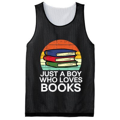 Just A Boy Who Loves Books Read Reading Librarian Mesh Reversible Basketball Jersey Tank