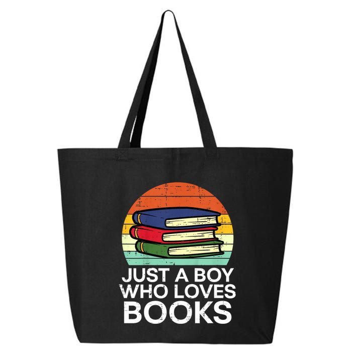 Just A Boy Who Loves Books Read Reading Librarian 25L Jumbo Tote