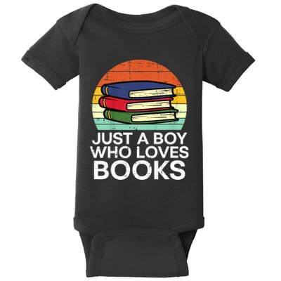 Just A Boy Who Loves Books Read Reading Librarian Baby Bodysuit