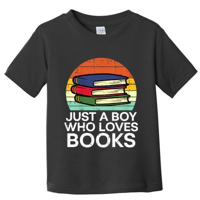 Just A Boy Who Loves Books Read Reading Librarian Toddler T-Shirt