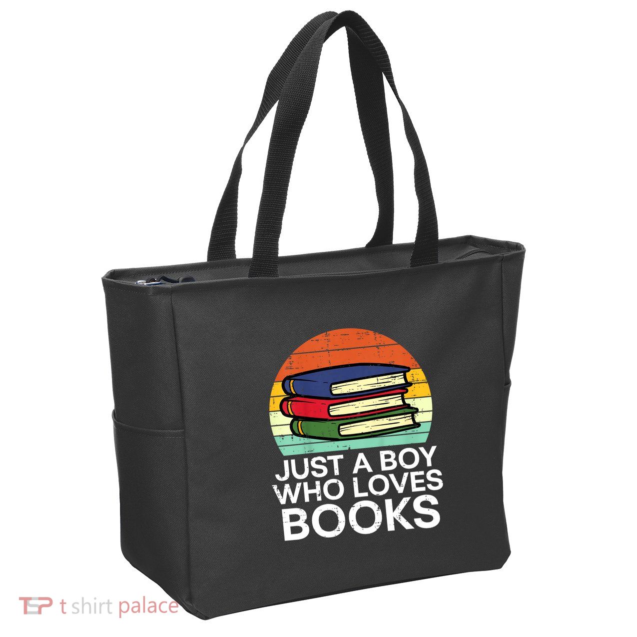 Just A Boy Who Loves Books Read Reading Librarian Zip Tote Bag