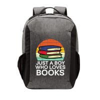 Just A Boy Who Loves Books Read Reading Librarian Vector Backpack