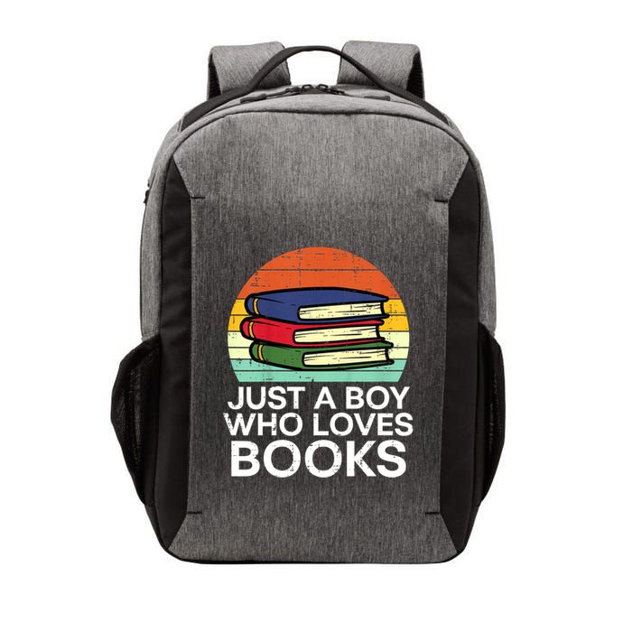 Just A Boy Who Loves Books Read Reading Librarian Vector Backpack