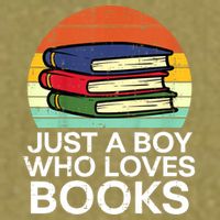 Just A Boy Who Loves Books Read Reading Librarian Garment-Dyed Women's Muscle Tee