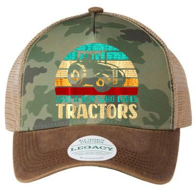 Just A Boy Who Loves Tractors Legacy Tie Dye Trucker Hat