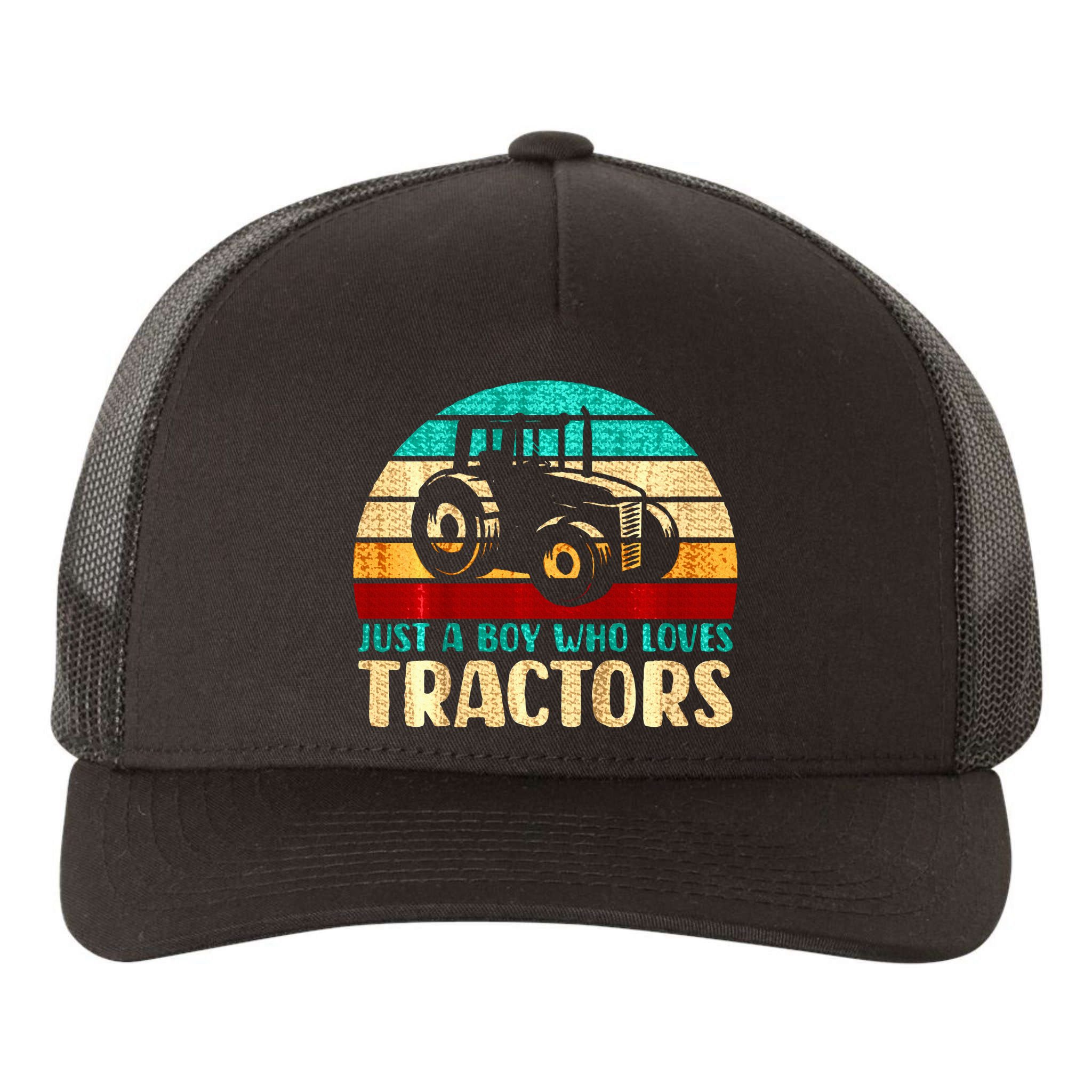 Just A Boy Who Loves Tractors Yupoong Adult 5-Panel Trucker Hat