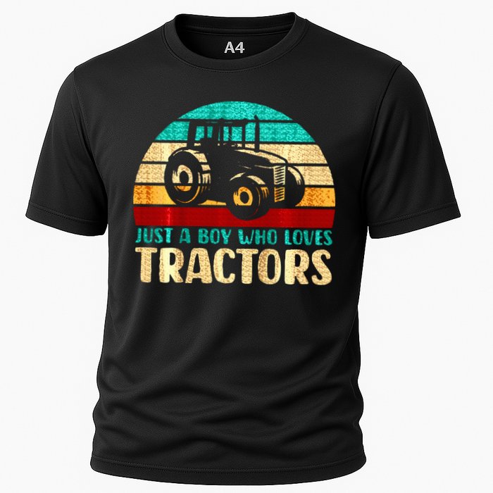 Just A Boy Who Loves Tractors Cooling Performance Crew T-Shirt