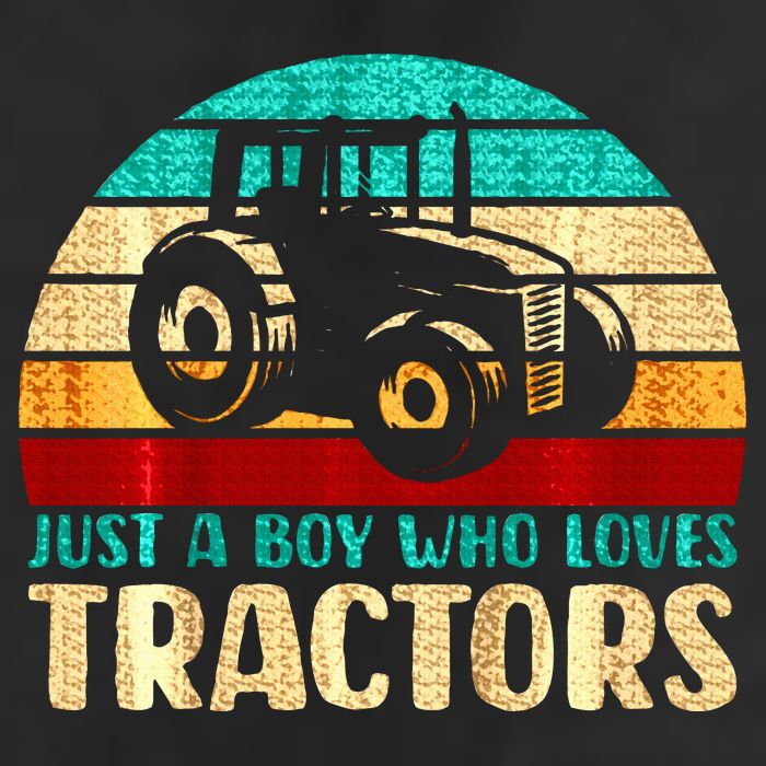 Just A Boy Who Loves Tractors Adult Drive Performance Visor