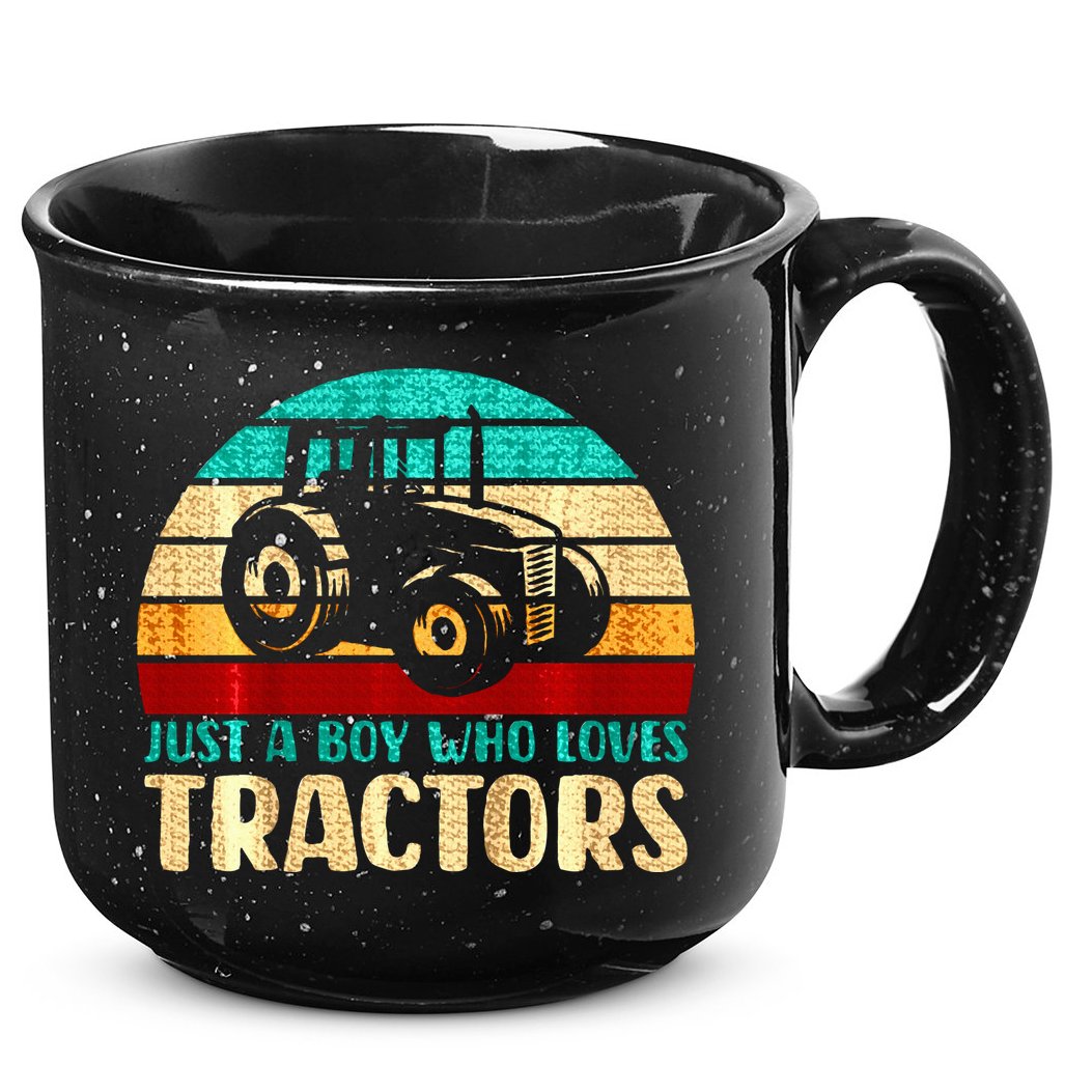 Just A Boy Who Loves Tractors 15oz Campfire Ceramic Mug