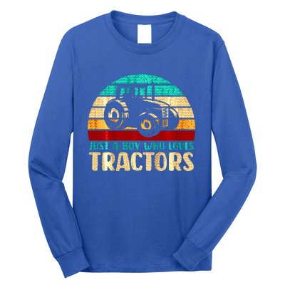 Just A Boy Who Loves Tractors Long Sleeve Shirt