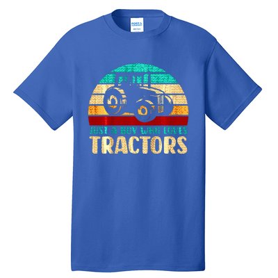 Just A Boy Who Loves Tractors Tall T-Shirt