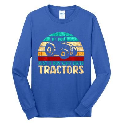 Just A Boy Who Loves Tractors Tall Long Sleeve T-Shirt