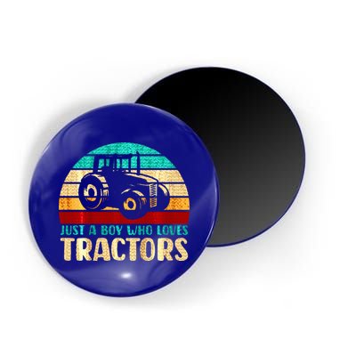 Just A Boy Who Loves Tractors Magnet