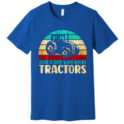 Just A Boy Who Loves Tractors Premium T-Shirt