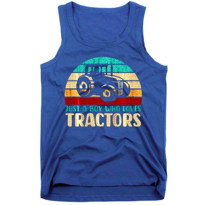 Just A Boy Who Loves Tractors Tank Top