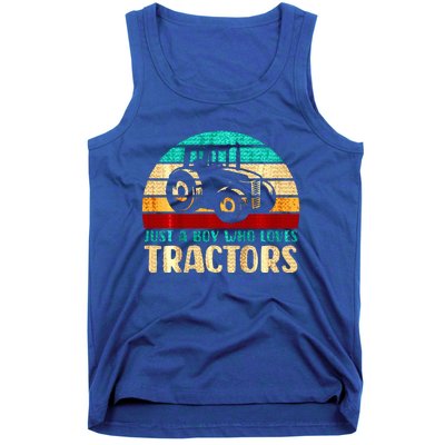 Just A Boy Who Loves Tractors Tank Top