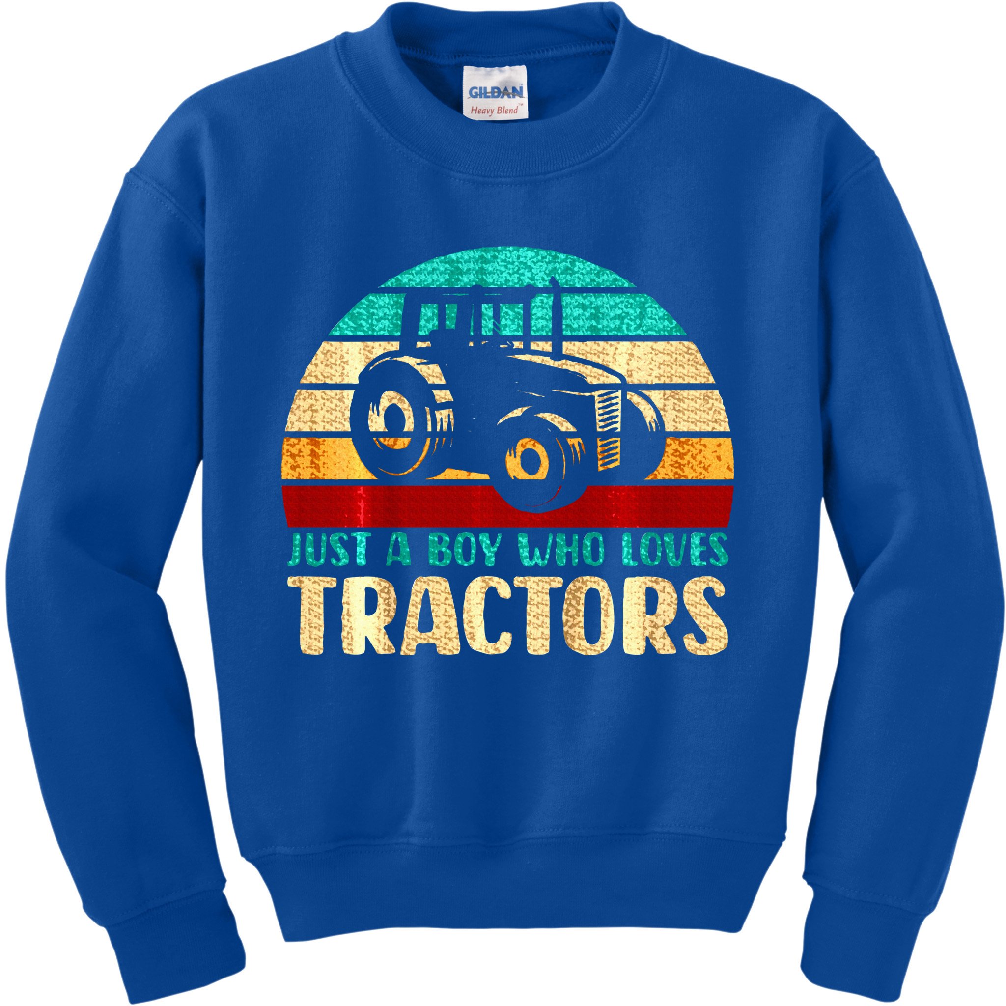 Just A Boy Who Loves Tractors Kids Sweatshirt