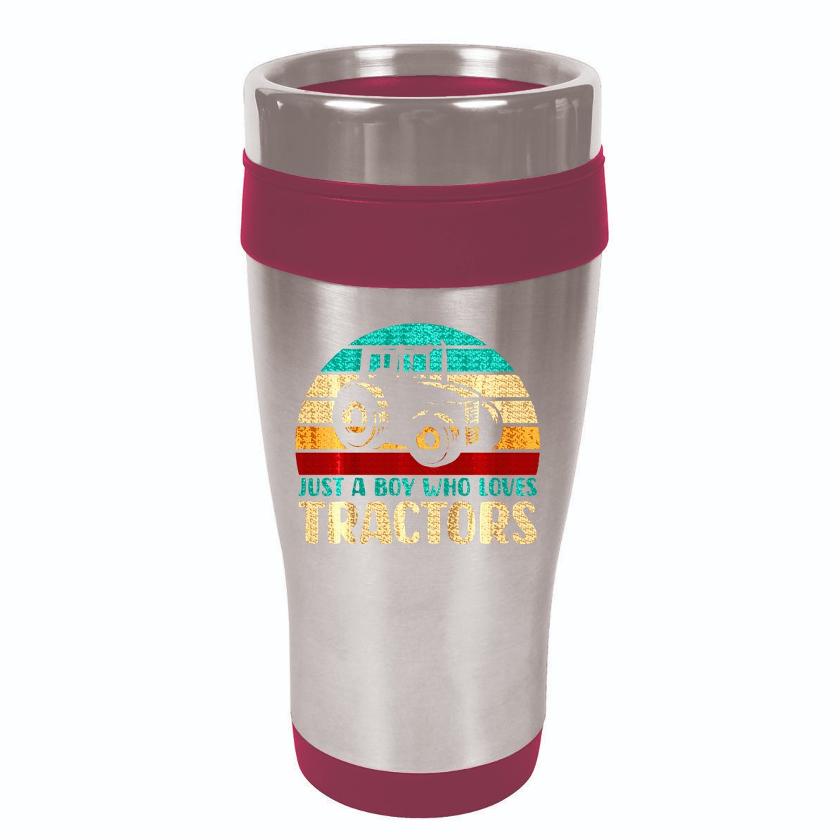 Just A Boy Who Loves Tractors 16oz Travel Tumbler