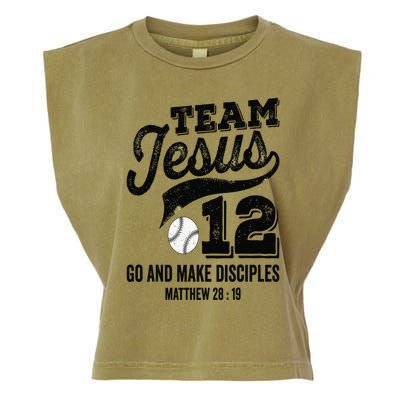 Jesus and Baseball Team Jesus Christian Matthew 2819 Love Garment-Dyed Women's Muscle Tee