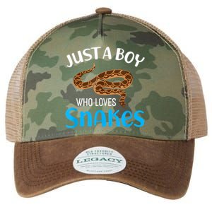 Just A Boy Who Loves Snakes Snake Lover Legacy Tie Dye Trucker Hat