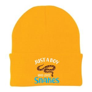 Just A Boy Who Loves Snakes Snake Lover Knit Cap Winter Beanie