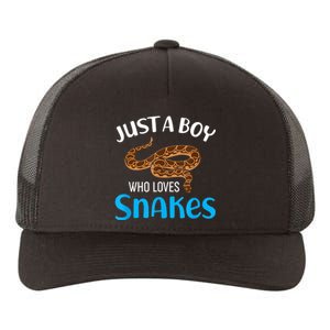 Just A Boy Who Loves Snakes Snake Lover Yupoong Adult 5-Panel Trucker Hat