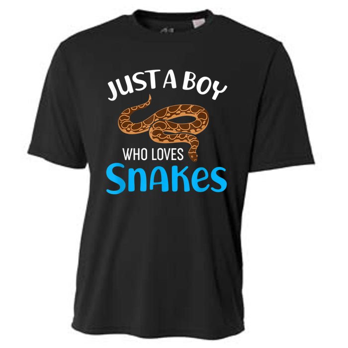 Just A Boy Who Loves Snakes Snake Lover Cooling Performance Crew T-Shirt