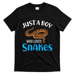 Just A Boy Who Loves Snakes Snake Lover T-Shirt