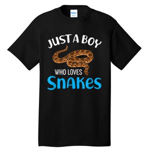 Just A Boy Who Loves Snakes Snake Lover Tall T-Shirt