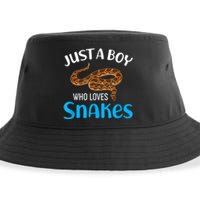 Just A Boy Who Loves Snakes Snake Lover Sustainable Bucket Hat