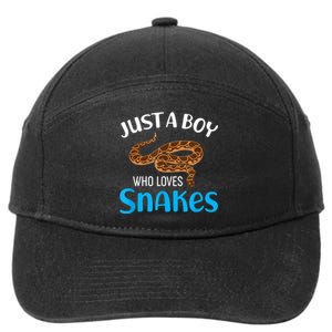 Just A Boy Who Loves Snakes Snake Lover 7-Panel Snapback Hat